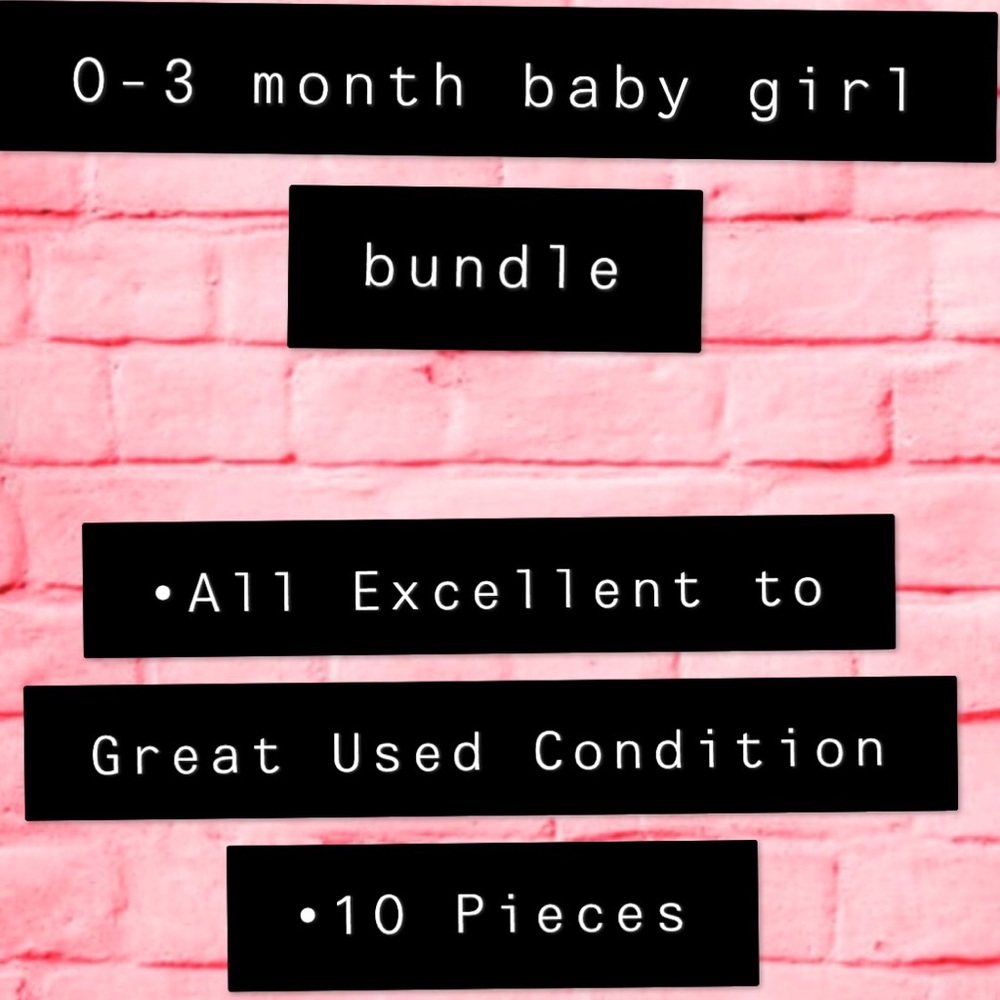 10 PC Bundle Baby Girl Bundle 0-3 months Newborn